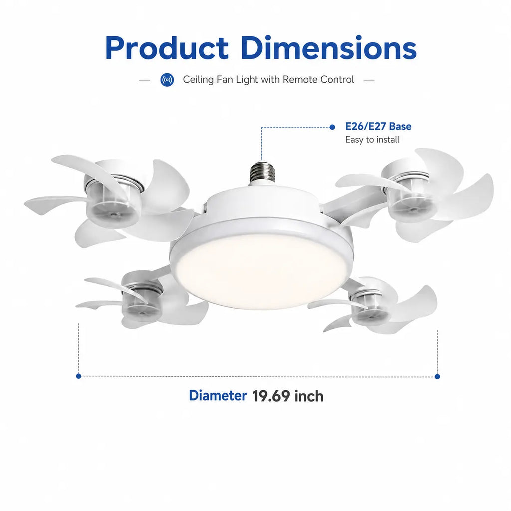 Smart Screw-In Ceiling Fan & Light