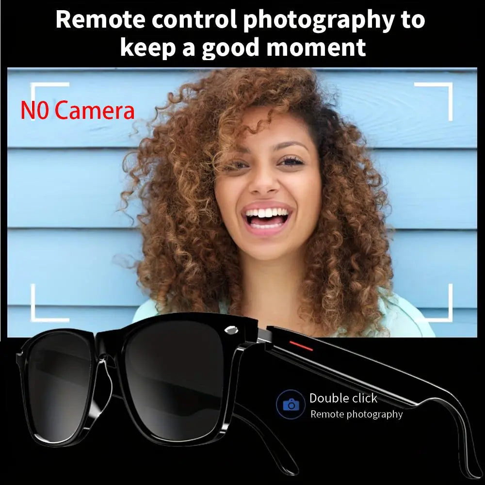 Senbono Smart Audio Glasses: Bluetooth Eyewear with Mic & Clear Lens
