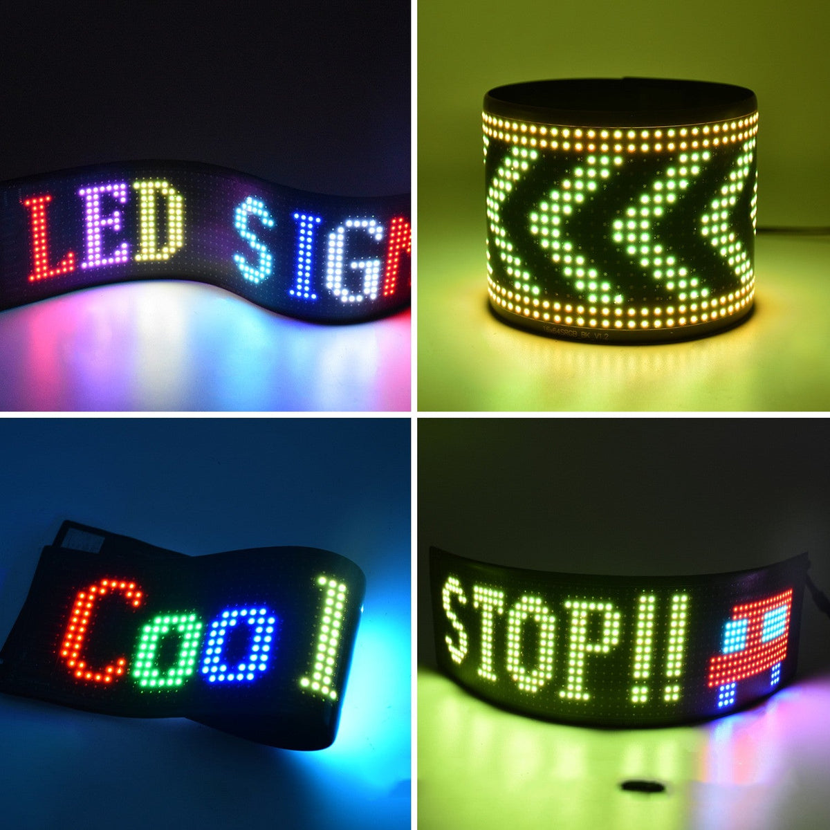 Programmable Car LED Sign Full-color Advertising Screen Ultra-thin Custom Text Pattern Animation - Xdovia Store