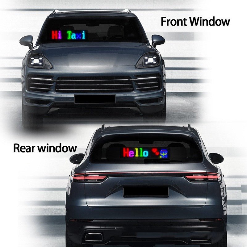 Programmable Car LED Sign Full-color Advertising Screen Ultra-thin Custom Text Pattern Animation - Xdovia Store