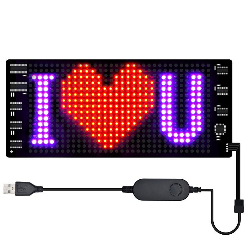 Programmable Car LED Sign Full-color Advertising Screen Ultra-thin Custom Text Pattern Animation - Xdovia Store
