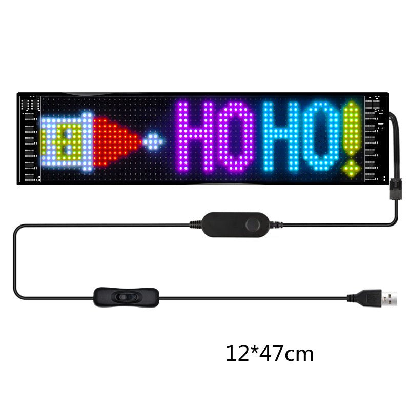Programmable Car LED Sign Full-color Advertising Screen Ultra-thin Custom Text Pattern Animation - Xdovia Store