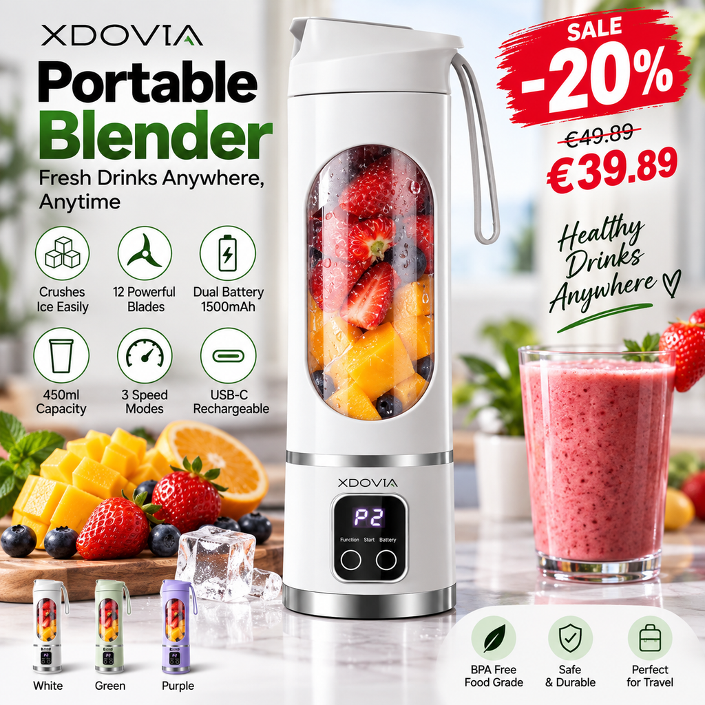 Portable USB Rechargeable Blender – Ice Crushing & Smoothies