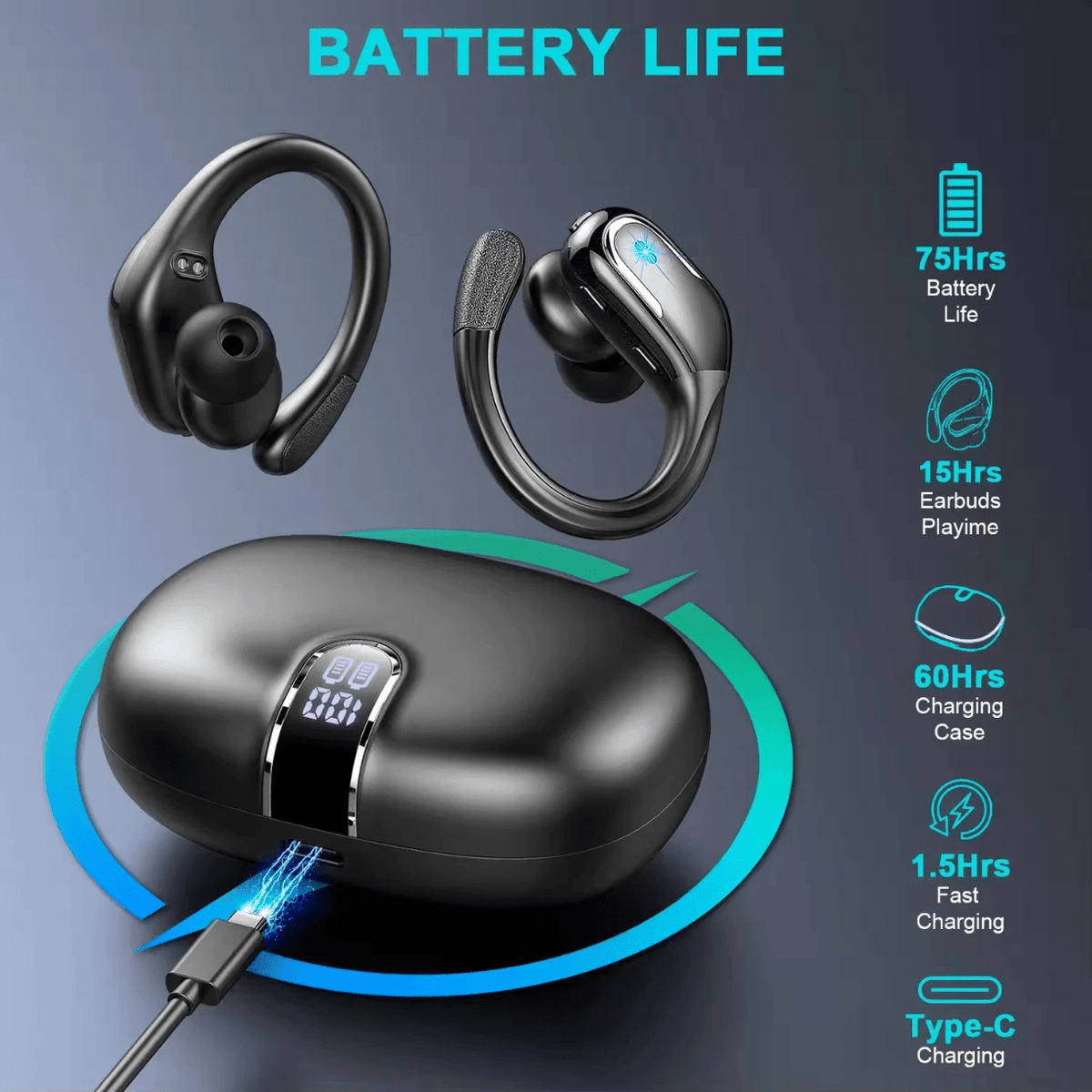 Smart Bluetooth 5.3 Wireless Headset with Noise Reduction & HD Calls - Xdovia Store